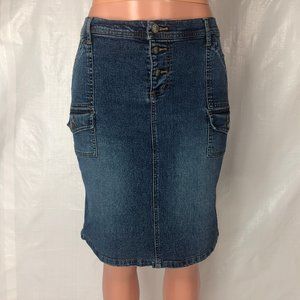 F.L. Jeans Women's Skirt Size 9/10 Blue Denim
